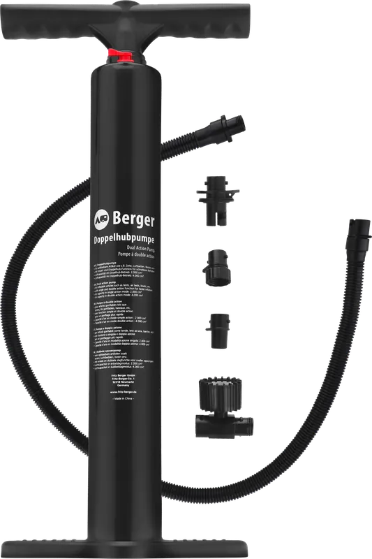 Berger Doppelhubpumpe inkl. Manometer für Luftvorzelte Saisonangebot