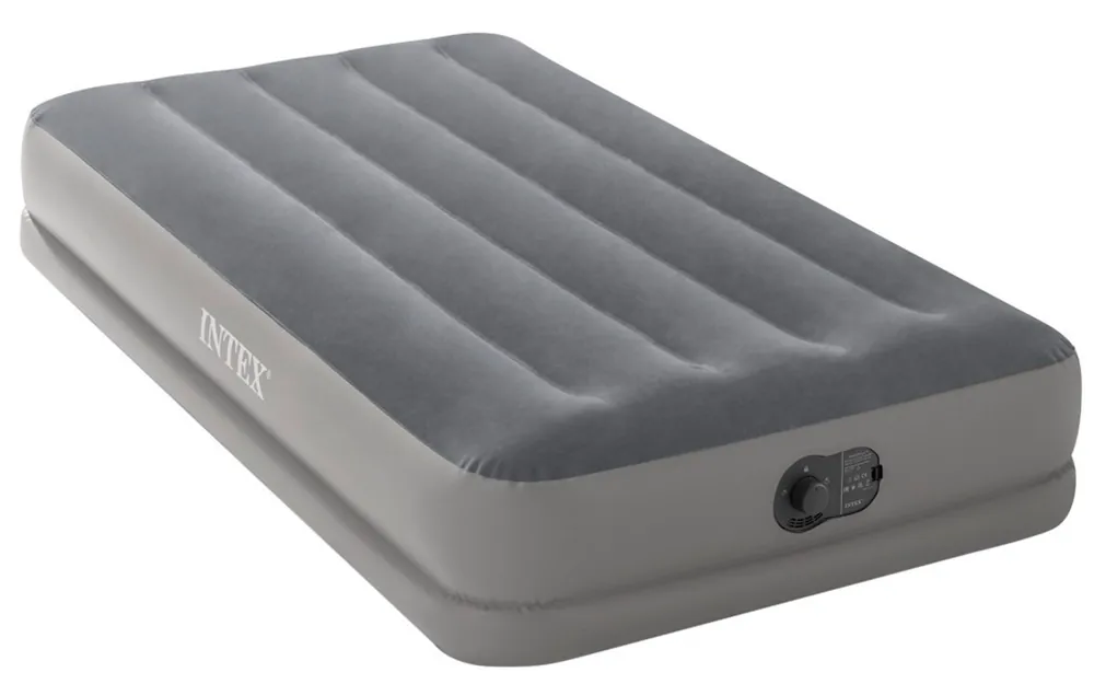 Neue Ware Intex doppel Luftbett Dura-Beam Prestige mit integrierter Luftpumpe 191 cm x 99 cm x 30 cm