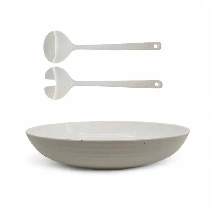 Geprüft Flamefield Salatgeschirrset Granite Pearl 3 teilig