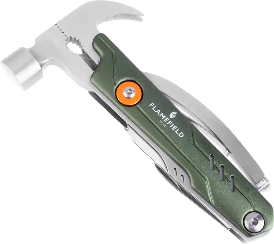 Sonderangebot Flamefield Multifunktionshammer 11-in-1 Waldgrün