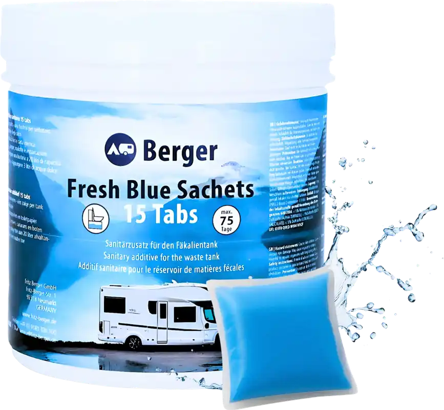 Versand Am Gleichen Tag Berger Fresh Blue Sachets Sanitärzusatz 15 Tabs