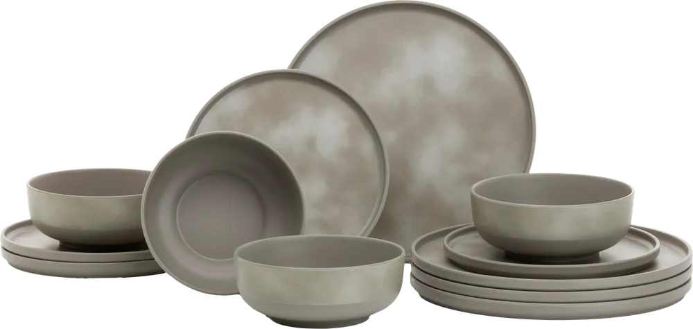Preis Gesenkt Flamefield Geschirrset Pebble Sky Melamin 12-teilig