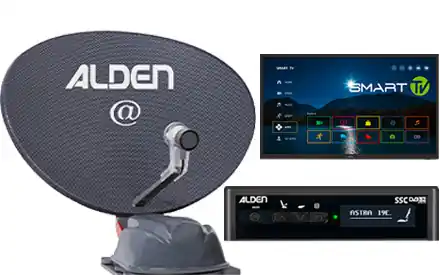 Sofort Bestellen Alden AS2@ 80 Satellitenanlage mit S.S.C. HD-Steuermodul und Smartwide LED-TV inkl. LTE-Dachdurchführung