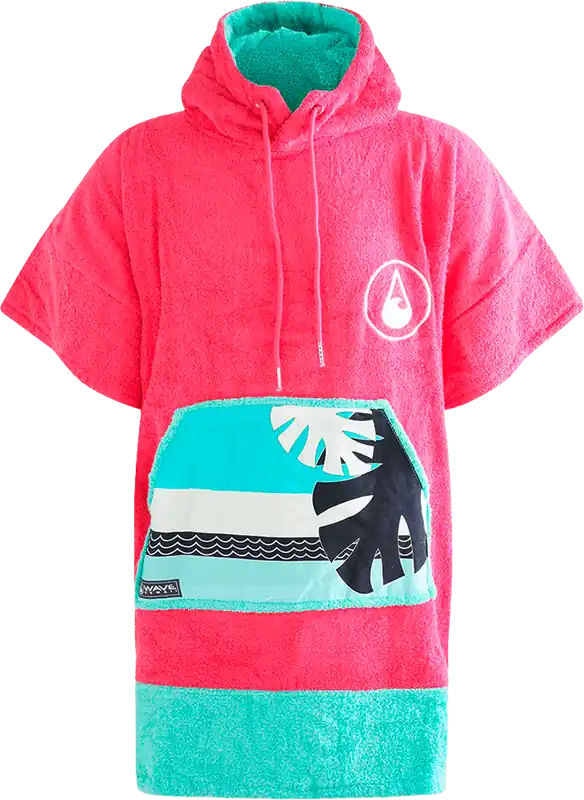 Schneller Versand Wave Hawaii Pink Wave Kinder Poncho XS
