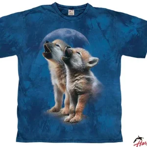 Online Kaufen Harlequin Howling Wolf Pups Kinder T-Shirt