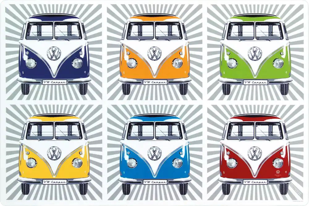 VW Collection Abwaschbare Tischsets / Platzsets T1 Bulli Bus 4er Set Nur Für Kurze Zeit