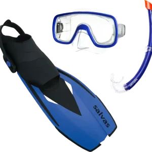 Neu Salvas Schwimmset OKAY 3 teilig mit Taucherbrille, Schnorchel und Flossen
