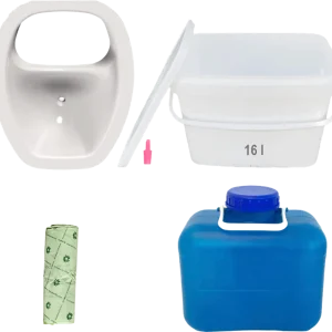 Top-Seller Trelino DIY Set XL für großvolumige Komposttoiletten oval Weiß