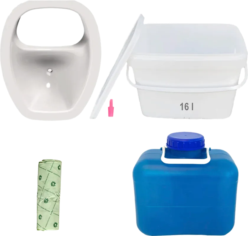 Top-Seller Trelino DIY Set XL für großvolumige Komposttoiletten oval Weiß