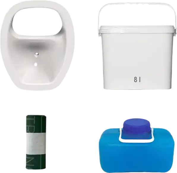 Highlight Trelino DIY Set M für kompakte Komposttoiletten oval weiß