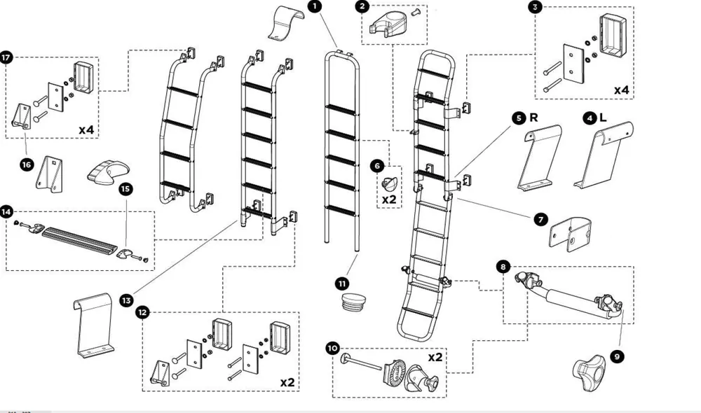 Must-Have Thule Abdeckkappe für Thule Ladder Leitersysteme schwarz 2 Stück Thule Ersatzteilnummer 1500603775