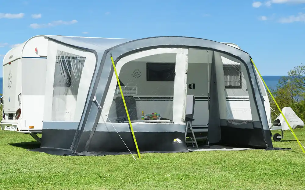 Heißes Angebot DWT Sunny Air 400 Sonnenvordach Breite 400 cm / Tiefe 250 cm