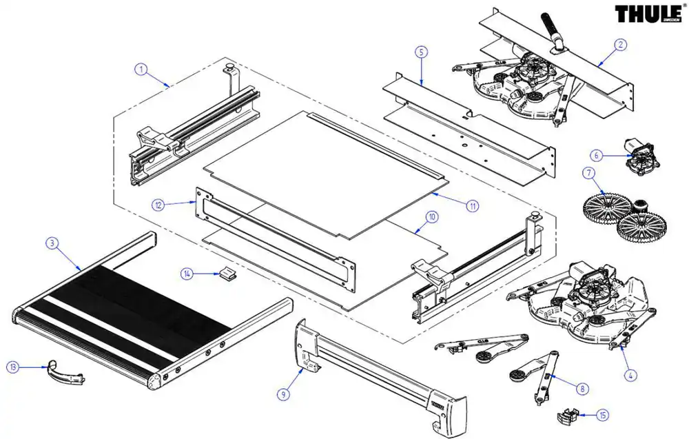 Top-Seller Thule Schmutzschutz für Slide-Out G2 Ducato/Crafter 700 Auszugsstufe - Thule Ersatzteilnummer 1500603705