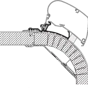 Begrenztes Angebot Thule Markisenadapter passend für Omnistor 9200 / 6300 für Dachmontage Reisemobil Laika