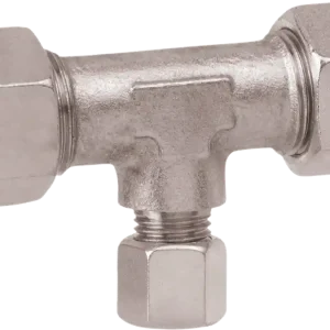 GOK T-Reduzierverschraubung 10 x 8 x 10 mm Typ TR mit Überwurfmutter Typ M und Schneidring Typ D Abverkauf
