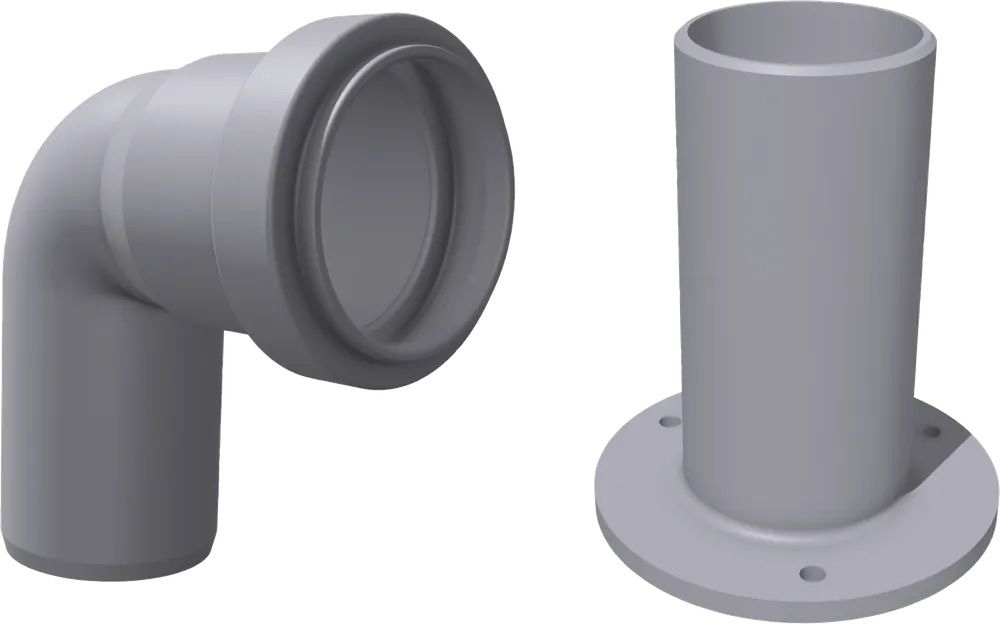 Letzte Chance Setrenlo Anschluss-Set für Klo-Entlüftungen ⌀ 38 mm