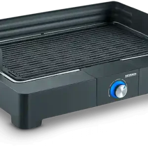Severin PG 8567 Tischgrill mit Grillplatte aus Aluminium 2200 W Schwarz Highlight