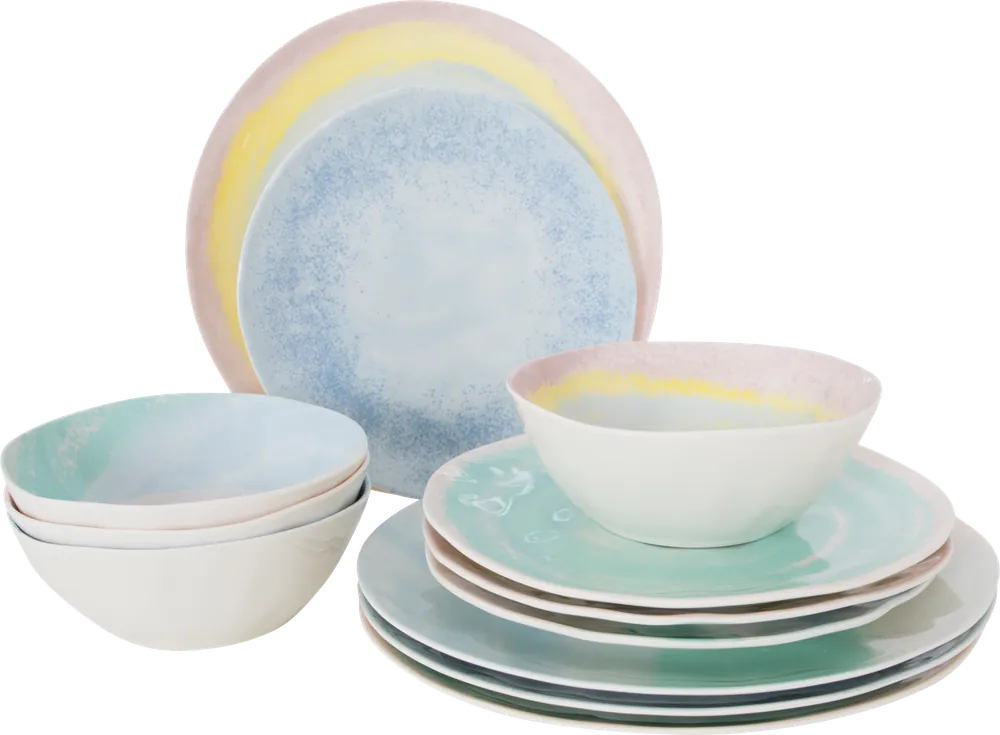 Bo-Camp Pastell Kollektion Barfleur Essgeschirr 12-tlg. für 4 Personen Must-Have