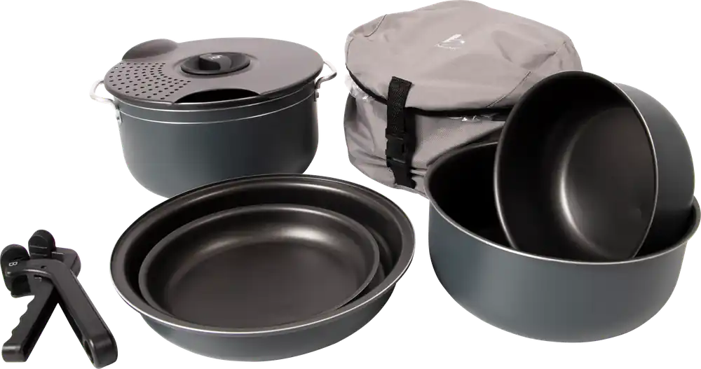 Meistverkauft Bo-Camp Camping Topfset Aluminium mit Antihaftbeschichtung 7-tlg.