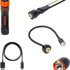Neu Osram LEDinspect 3-in-1 Kit mit LED-Taschenlampe / Inspektionsleuchte / Schwanenhalsleuchte
