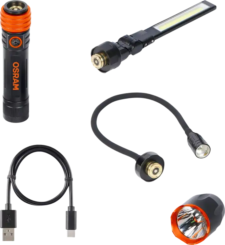 Neu Osram LEDinspect 3-in-1 Kit mit LED-Taschenlampe / Inspektionsleuchte / Schwanenhalsleuchte