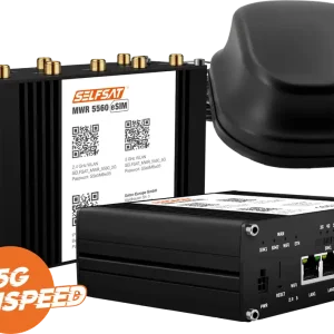 Kracherpreis SELFSAT MWR 5560 WLAN Router eSIM 5G Cat 20 bis 3,4 Gbps inklusive SELFSAT 5G Antenne