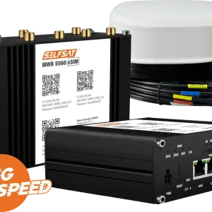 Neu SELFSAT MWR 5560 WLAN Router eSIM 5G Cat 20 bis 3,4 Gbps inklusive SATCO 5G Antenne