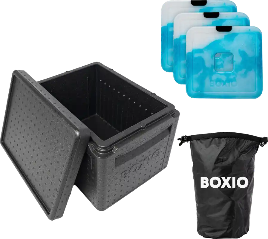 Schneller Versand Boxio Cool Plus passives Kühlbox-Set 5-tlg. inkl. Kühlakkus