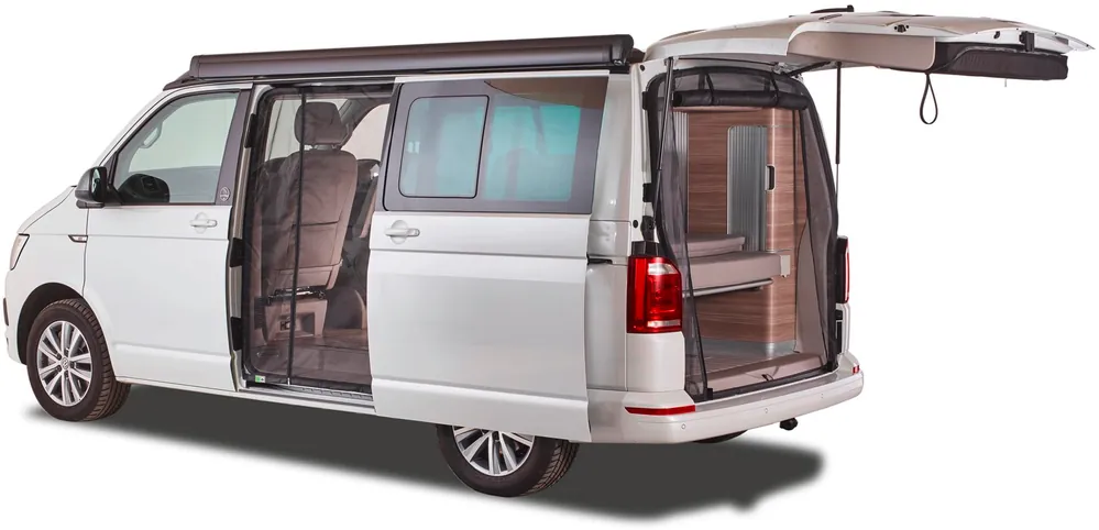 Jetzt Kaufen Mayr Van Schiebetürenmoskitonetz mit Reißverschluss geeignet für VW T5 / T6 / T6.1 mit Maschenweite Fine-mesh für Fahrerseite links