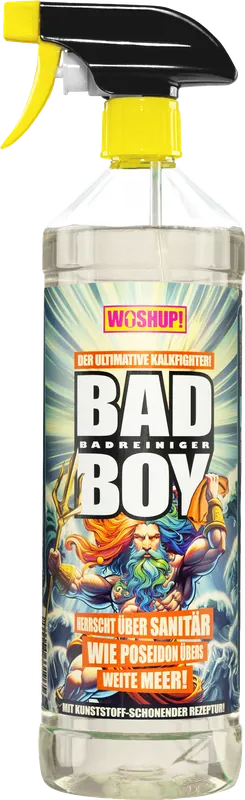 WOSHUP! Bad Boy Spezialreiniger gegen Kalk und Seifenrückstände 1 Liter Garantierte Lieferung
