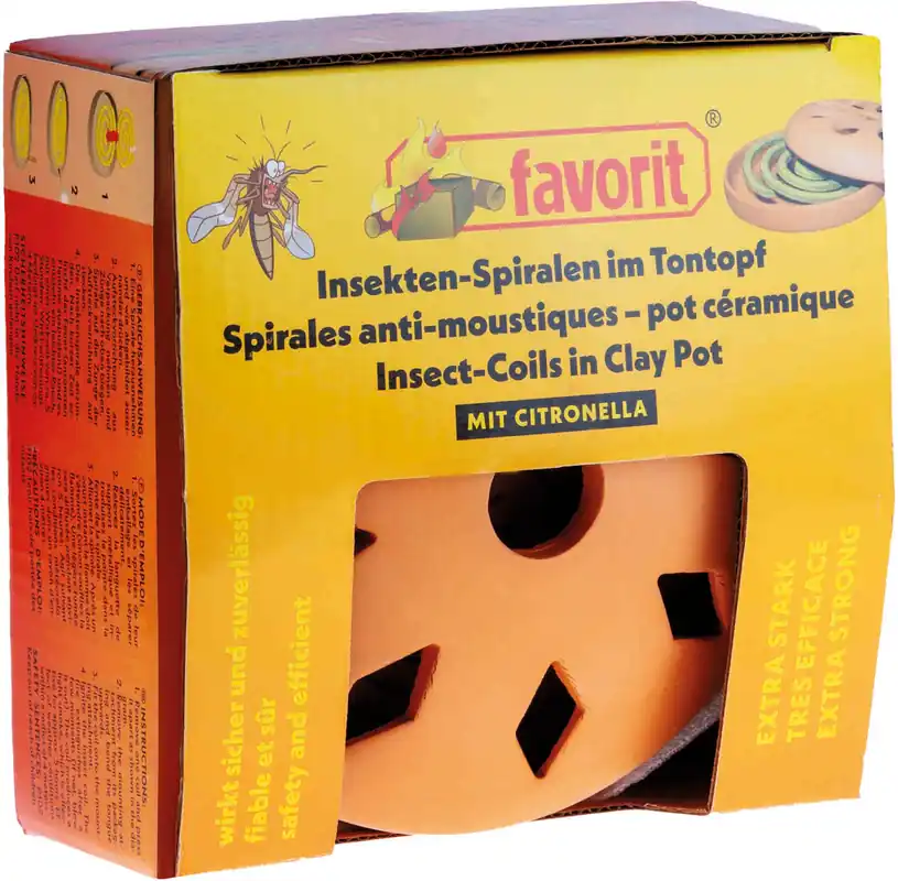 Favorit Terrakotta Räuchertopf mit zwei Citronella Moskitospiralen (3er Set) Sonderangebot