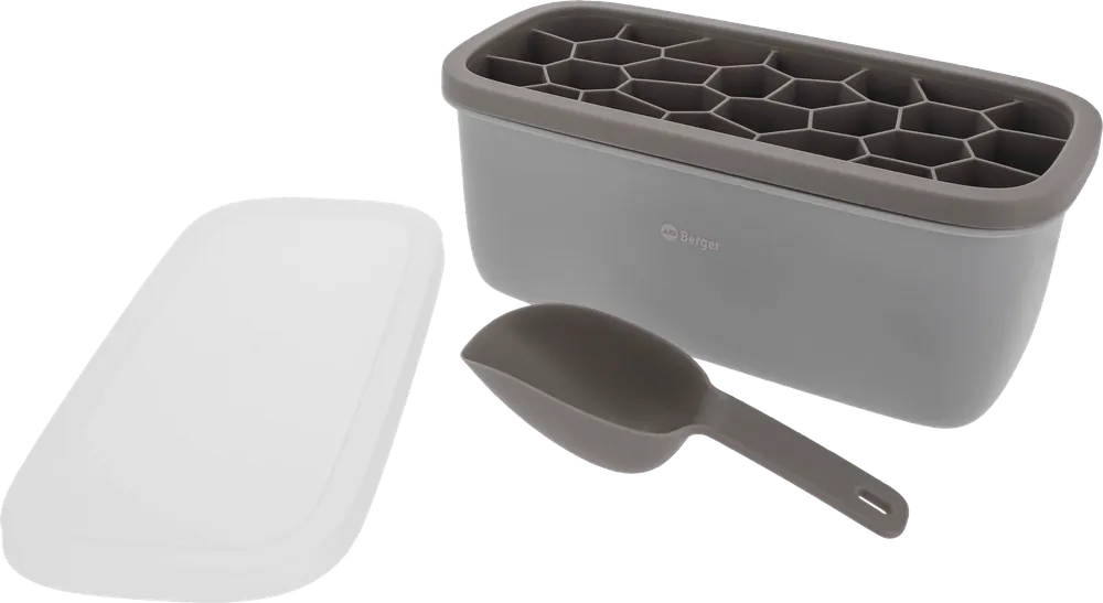 Billig Berger Eiswürfel-Set inkl. Eiswürfelform, Deckel, Box und Eisschaufel
