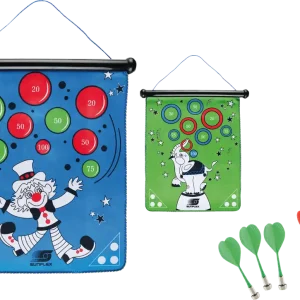 Nur Heute sunflex sport Circus magnetische Dartscheibe beidseitig bedruckt und 6 Pfeilen