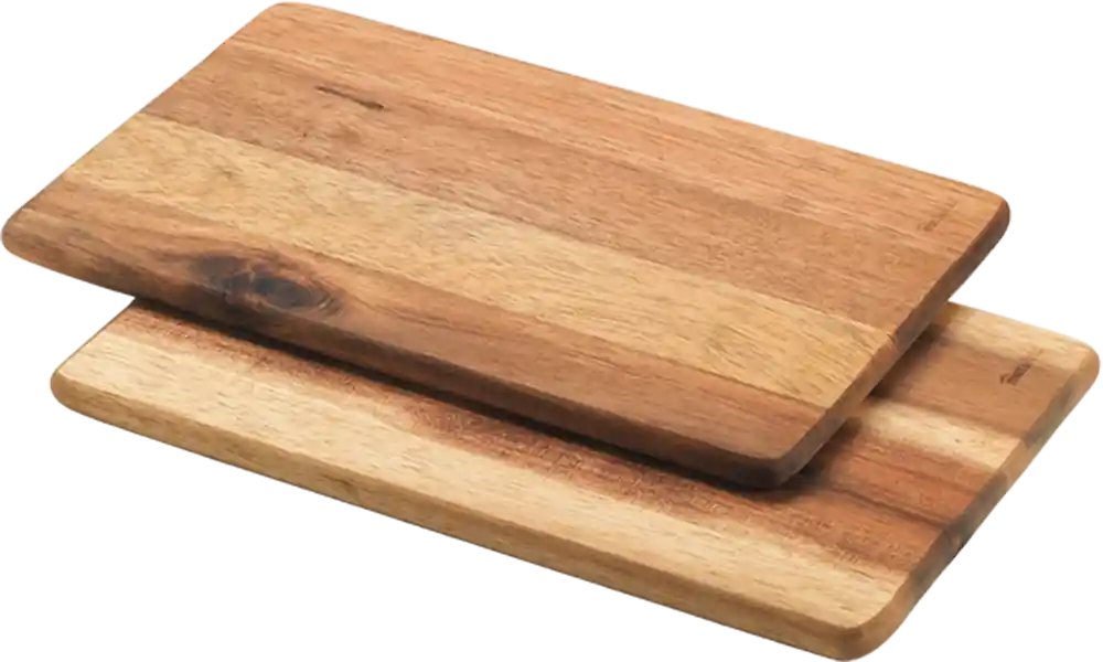 Abverkauf Metaltex Schneidebrett rechteckig 2er-Set aus Akazienholz 23 x 15 x 1 cm