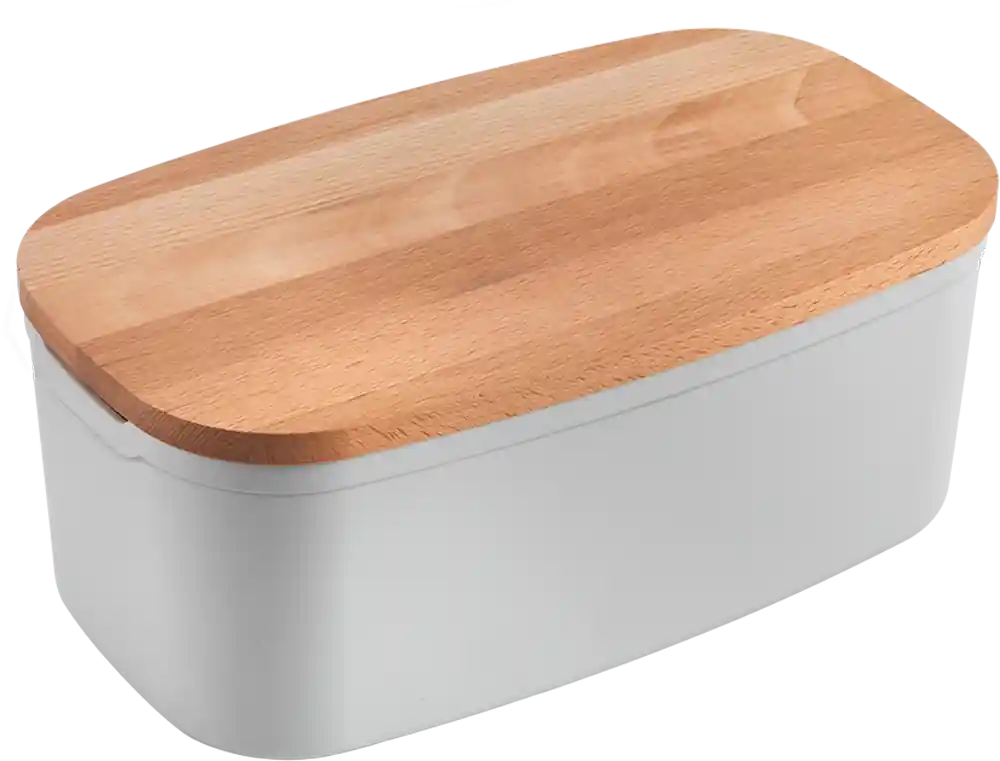Metaltex Bready Brotkasten mit 2-in-1 Deckel / Brotschneidebrett Schneller Versand