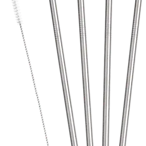 Neue Kollektion Metaltex Inox Trinkhalm Set 4 teilig inklusive Reinigungsbürste