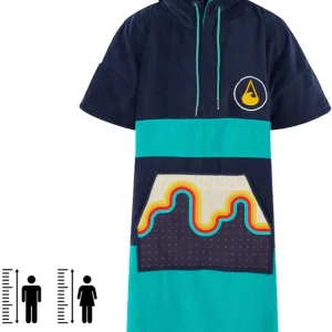 Wave Hawaii Cotton Velours Bluebow Unisex Poncho Begrenztes Angebot