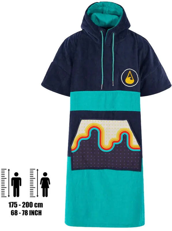Wave Hawaii Cotton Velours Bluebow Unisex Poncho Begrenztes Angebot