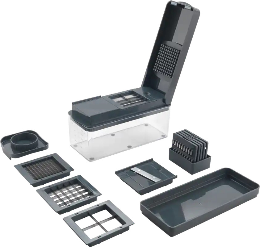 Metaltex 12-in-1 multifunktionaler Slice-Cube Obst-/Gemüseschneider 1,5 Liter Behälter Neu Im Sortiment