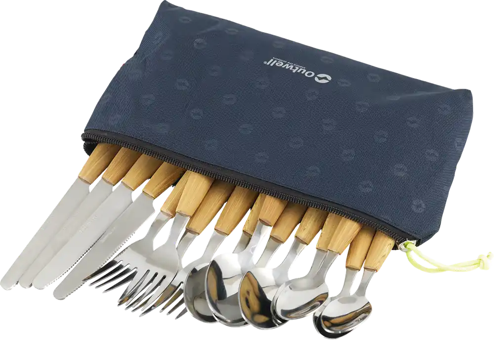 Schnäppchen Outwell Calella Pouch Besteckset 16-teilig mit Reißverschlusstasche