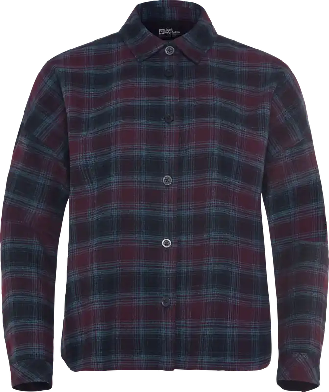 Jack Wolfskin Baja Flannel Shirt Damen Flanellhemd Zertifiziert