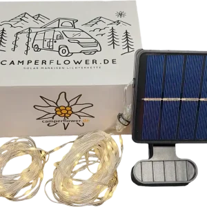 Camperflower Solar Markisen Lichterkette mit Akku 10 Meter Finale Aktion
