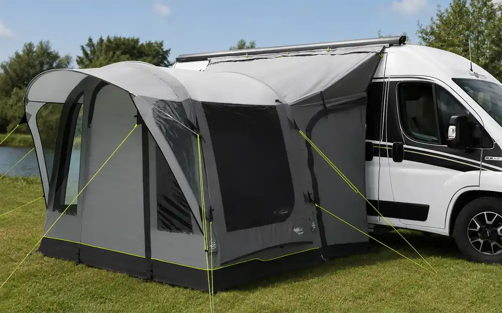 Markenprodukt Outwell Santa Monica Air Mid / Tall aufblasbares Drive-Away Vorzelt für Anbauhöhe 240 - 270 cm