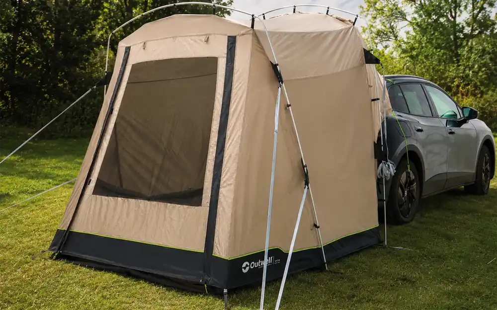 Preisreduziert Outwell Dune SUV freistehendes Heckzelt mit Rückwand und Schleuse für SUV und PKW