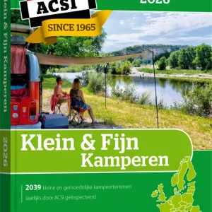 Neue Kollektion ACSI Klein & Fein Campingführer 2026 mit CampingCard Ermäßigungskarte Sprache Niederländisch