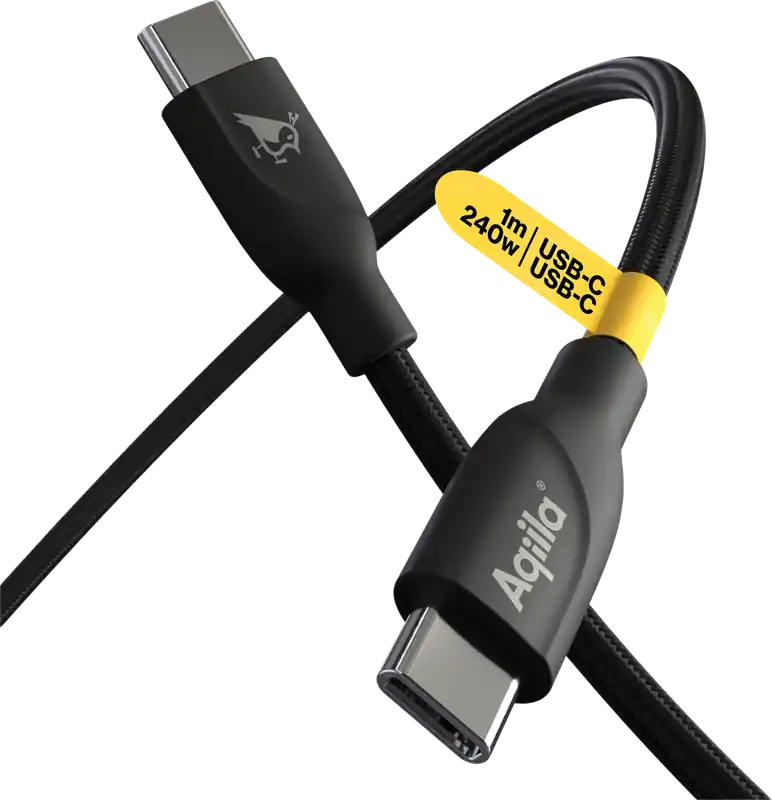Abverkauf Aqiila Cablebird CB Ladekabel / Sync-Kabel USB-C zu USB-C / 240 W