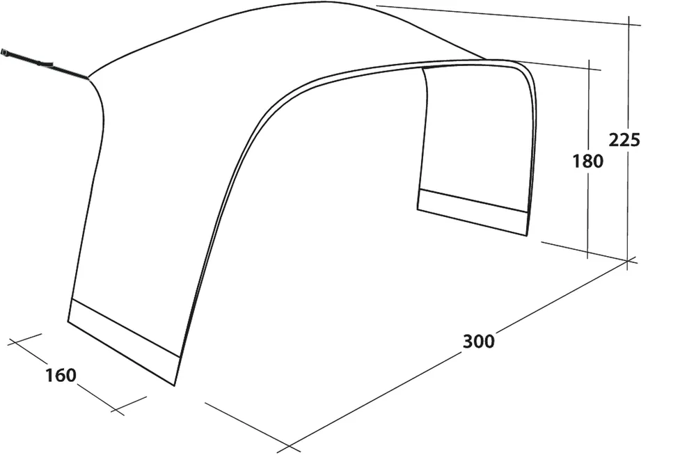 Outwell Wakefield Tent Connector für Verbindung des Wakefield Shelter mit Zelt Heißes Angebot