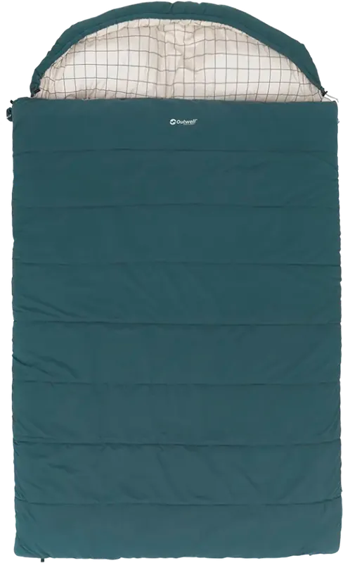 Saisonangebot Outwell Camper Lux double Deckenschlafsack blau für zwei Personen 235 x 150cm inklusive zwei Kissen