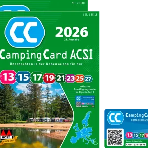 Bestpreis ACSI Campingführer 2026 mit CampingCard Ermäßigungskarte (Deutsch)