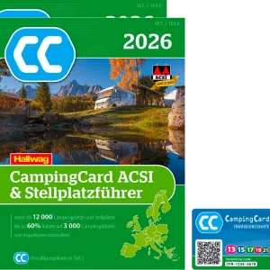 Schneller Versand ACSI Stellplatzführer 2026 mit CampingCard Ermäßigungskarte (Deutsch)